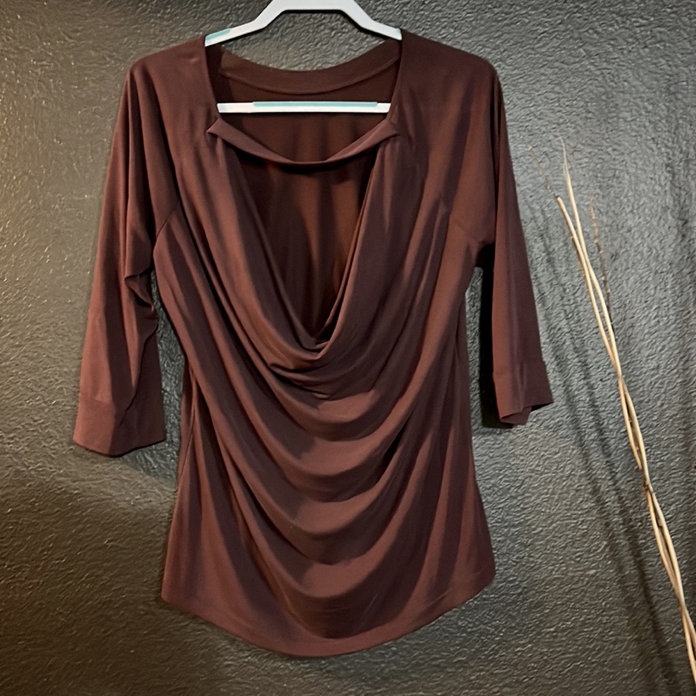 Women’s blouse, three quarter sleeve, open back